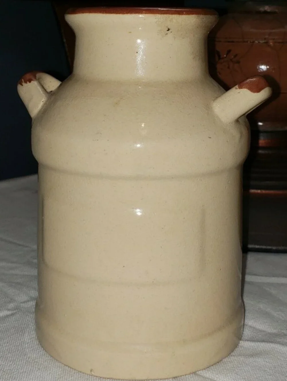 Vintage Double Handled Stoneware Crock/Jug Made In Taiwan
